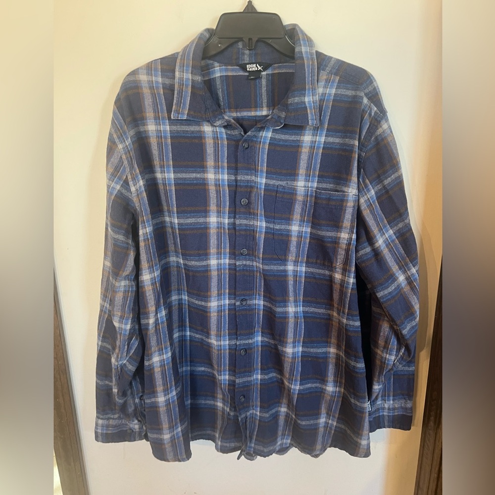 Eddie Bauer men's cotton flannel shirt XXL